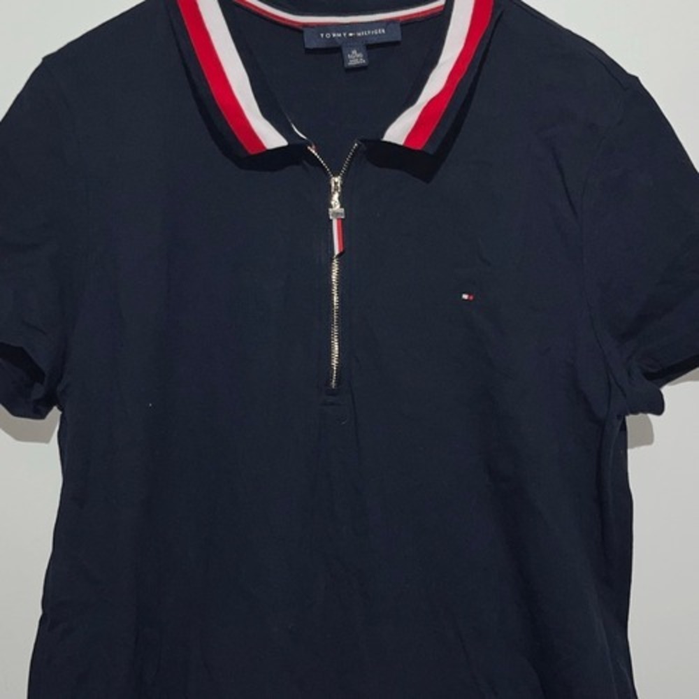Tommy Hilfiger Women's Blue Collared Short Sleeve Midi Polo Dress Size XL - Picture 4 of 12